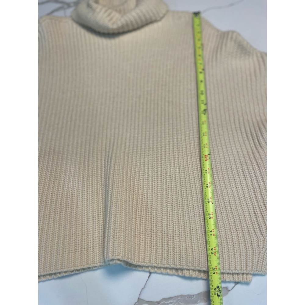 Abercrombie & Fitch Ribbed Cowl Neck Chunky Knit Cotton Sweater XL Old Money - Picture 8 of 8
